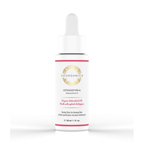 VeOrganics Astaxanthin-A Organic Facial Oil - Face Moisturizer - Face Moisturizer for Women - Face Oil for Women - Skin Oil for Face - Organic Skin Care