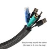 CrocSee 25ft - 1/2 inch Braided Cable Management Sleeve Cord Protector - Self-Wrapping Split Wire Loom for TV/Computer/Home Theater/Engine Bay - Black