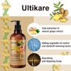Ultikare Ginger Shampoo for Dandruff Hair, Anti-Dandruff Treatment - Itchy Dry Scalp Care Shampoo Ginger Extract Oil Strengthen Hair Formula, for Men and Women