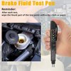 Brake Fluid Liquid Tester Pen, Brake Fluid Tester with 5 LED Indicators, Brake Fluid Liquid Testing Pen for DOT 3 DOT 4 DOT 5.1 Vehicle, Auto Tester Tool, Diagnostic Testing Tool