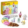 LEGO Classic Creative Pastel Fun Bricks Box 11028, Building Toys for Kids, Girls, Boys Ages 5 Plus with Models; Ice Cream, Dinosaur, Cat & More, Creative Learning Gift