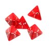 Yiotfandoll 5PCS Polyhedral Dice 20mm D4 for Dungeons and Dragons DND RPG MTG Dice Table Games Red with Black Bag