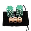 Bilywey Left Right Center Dice Game Set with 3Pcs Beech Wood Dices + 36Pcs 11.5g Poker Chips (Green)