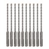 Sabre Tools 10-Pack SDS Plus 3/16" x 6" Rotary Hammer Drill Bits, Carbide Tipped for Brick, Stone and Concrete