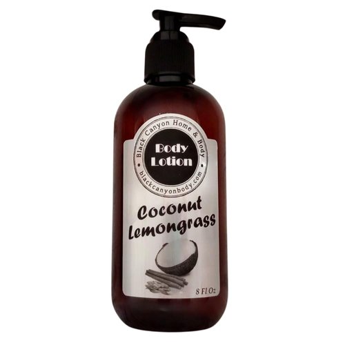 Black Canyon Coconut Lemongrass Scented Luxury Body Lotion with Lanolin and Jojoba Oil, 8 Oz