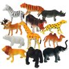 ArtCreativity Zoo Animal Figurines Set for Kids, Pack of 12, Assorted Small Animal Figures, Sturdy Plastic Toys, Fun Zoo Theme Birthday Party Favors, Great Gift Idea for Boys and Girls