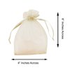 Super Z Outlet 100 Pack 4x6 Inch Mini Sheer Drawstring Organza Transparent Bags Jewelry Sack Pouches for Wedding, Party Decorations, Arts & Crafts Gifts (Ivory)