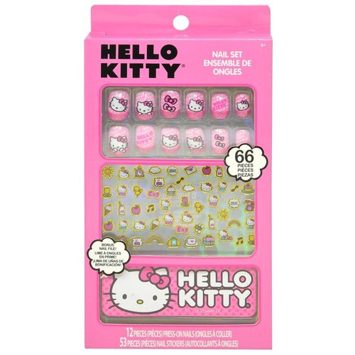 Hello Kitty Nail Art Stickers Set for Girls - Bundle with Hello Kitty Stick On Nails Plus Tattoos, More for Hello Kitty Party Supplies | Hello Kitty Press On Nails for Kids