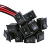 TWTADE 10Pcs Rocker Switch ON/Off 2Pin Latching Square Toggle SPST Switch Snap with Wires KCD1-X-F