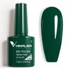 VENALISA Green Gel Nail Polish 1 Pcs Emerald Green Dark Green Color Gel Polish Soak Off UV Gel DIY at Home Manicure Salon Nail Art For Girls Women