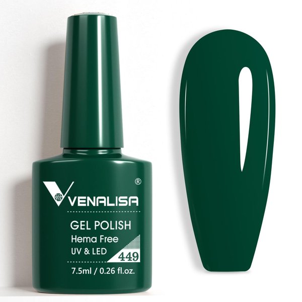 VENALISA Green Gel Nail Polish 1 Pcs Emerald Green Dark Green Color Gel Polish Soak Off UV Gel DIY at Home Manicure Salon Nail Art For Girls Women