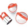 3Pcs Round Cookie Cutters with Handle, Circle Biscuit Cutter for Baking, Dough Cutter, Metal Cookie Cutters, Coated and Soft PVC for Protection