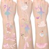 Lovarywow Ballerina Party Temporary Tattoos - 200+ Ballet Dance Temporary Tattoos Stickers Dance Party Decorations Gifts Dance Party Favors Cute Temporary Tattoos Ballet Themed Party Supplies for Kids