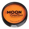 Moon Creations Pro Face & Body Paint Cake Pots Bright Orange - Professional Water Based Face Paint Makeup for Adults, Kids - 1.26oz