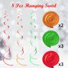 52 Pcs Christmas Gingerbread Man Party Hanging Swirl Decorations, Merry Gingerbread Man Snowflake Christmas Tree Ceiling Hanging Streamers Swirl for Xmas Winter New Year Holiday Party Supplies