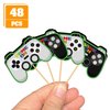 Video Game Controllers Cupcake Toppers 48 Pcs Gaming Themed and Food Decorations for Kids Gamepad Birthday Party Supplies Favors