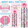 YOFUN Decorate Your Own Water Bottle with 11 Sheets of Unicorn Stickers & Glitter Gems, Craft Kit & Art Kit for Children, Gift for Girls Age 4 5 6 7 8 9 10 Years Old Kids, BPA Free Insulated (Silver)