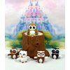 3D Printed Articulated Mini Owls with Tree Stump, 5 pcs Fidget Mini Owl Figure Toy, Executive Desk Toy, Home Decor, 3D Printed Tree Stump, Party Decorations MO001-5X