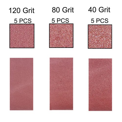 Tonmp 15 PCS 3" x 21" Premium Sander Belts - 5 Each of 40 80 120 Grit Aluminum Oxide Sanding Belts For Belt sander (3x21 inch)