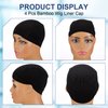 Janmercy 4 Pcs Bamboo Fiber Wig Cap Bamboo Wig Liner Cap for Women Hairloss Elastic Breathable Bald Cap Under Wigs (Black, Beige)
