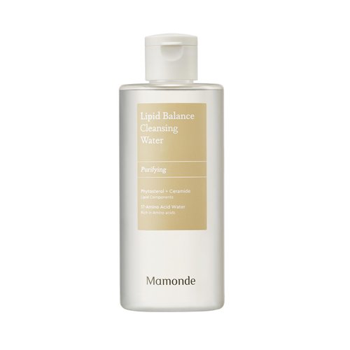 Mamonde Lipid Balance Cleansing Water – Gentle Vegan Makeup Remover, Micellar Amino Acid Cleanser, 8.45 Fl Oz