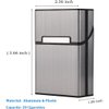 Cigarette Case Brushed Metal Cigarette Case with Magnetic Switch Flip Closure,20 Capacity (2 Pack)