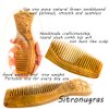 Sitronugras Handmade Carved Green Sandalwood Hair Comb, Fine Tooth Wooden Comb，Anti-Static No Snag Wood Combs for Women Kids,Oriental Gift for women with gift box (Cheongsam)