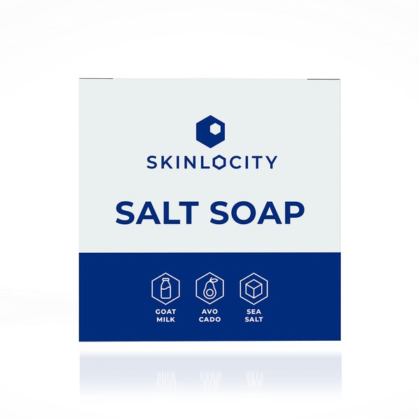 Skinlocity Facial Soap, Salt Soap Facial Bar - Sea Salt, Goat Milk, Avocado Extract, Moisturized, Deodorizes, Nourishes, and Exfoliates