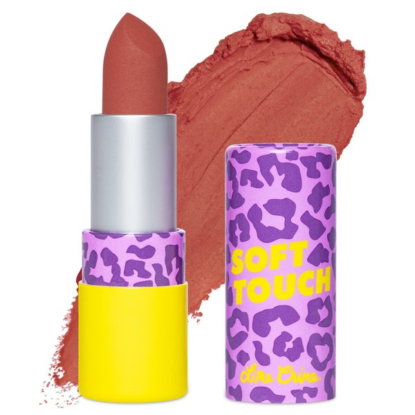 Lime Crime Soft Touch Comfort Matte Lipstick, Vintage Spice (Terracotta Reddish Brown) - Flirty Retro Shades - Full-Coverage Long Lasting, Lip Lining & Soft for All-Day Wear - Talc-Free & Paraben-Free