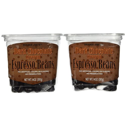 Trader Joe's Dark Chocolate Covered Espresso Beans, 14oz. (2 pack)