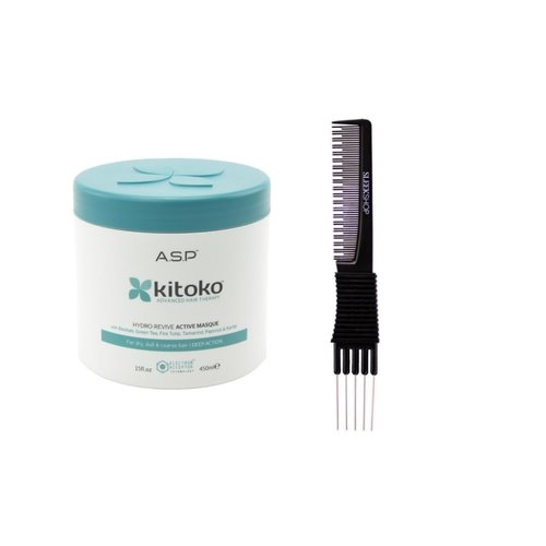 yper Asp Kitoko Hydro-Revive Active Masque (15 oz) with Teasing Comb Pack 1