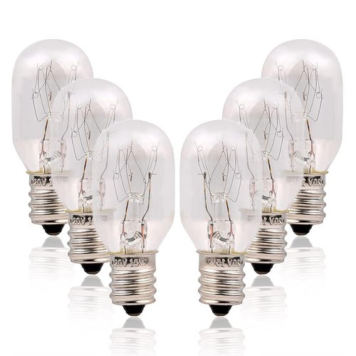 Parts Express Himalayan Salt Lamp Bulbs Original Salt Lamp, 6Pack E12 Candelabra Base Replacement Light Bulbs, 15 Watt Incandescent Bulbs for Plug-in Night Light (6, E12 15W T20)