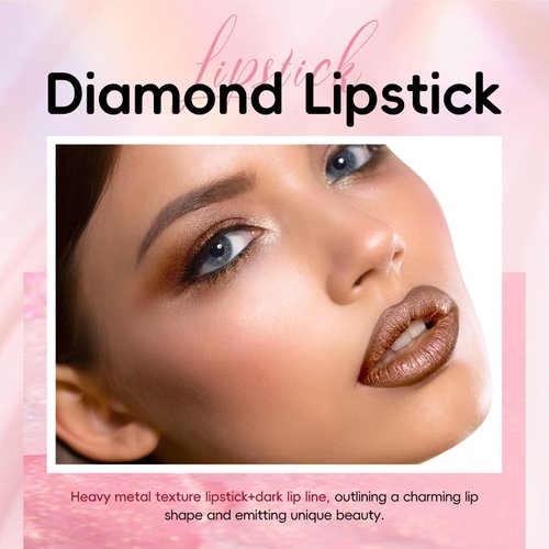 HOSAILY Metallic Dark Brown Lipstick Liner Set, Long Lasting Shiny Glitter Diamond Plump Lipstick Combos, Full Coverage High Impact Lip Color, Non Stick Cup Lightweight Lip Makeup for Women#8