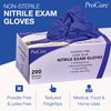 ProCure [200 Count Disposable Nitrile Gloves Medium - Powder Free, Rubber Latex Free, Medical Exam Grade, Non Sterile, Ambidextrous - Soft with Textured Tips - Cool Blue