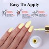 Imtiti Pastel Gel Nail Polish, 1 Pcs 0.5 Fl Oz Creme Light Yellow Gel Polish Soak Off LED UV Nail Gel Polish Neutral Spring Summer Easter Gel Nail Polish DIY Nail Art Starter Manicure Salon Gel Nail