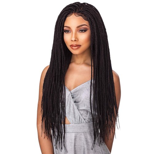 Sensationnel Cloud9 Swiss 4X4 Lace Parting Wig - BOX BRAID SMALL (1B-Off Black)