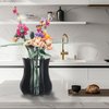 Vase Holder fit for Lego Flowers Bouquet - Acrylic Puzzle Vase fit for Lego Botanical Collection Building Set, Adult Gift Display Stand for Roses Orchid Sunflower Tulips Daffodils Lotus (Black)