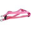 Xsmall Pink Nylon Webbing Dog Harness: 1/2" wide, Adjusts 8-16" - Made in USA.