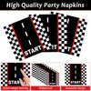 50Pcs Race Car Party Plates and Napkins Race Car Birthday Party Decorations Racing Themed Paper Dessert Plates Start Your Engines Tableware Set Serves 25 Guests Kids Boys Baby Shower Party Supplies