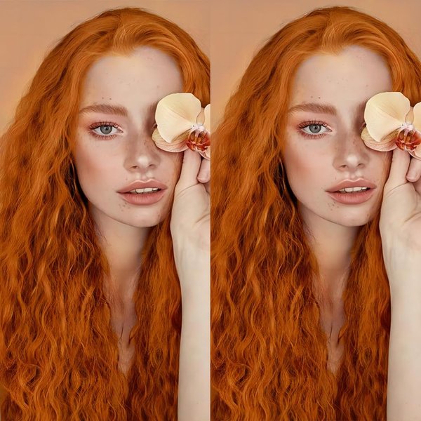 MACA BAKA Loose Curly Ginger Synthetic Lace Front Wig for Women Glueless Long Water Wave Orange 13x4 Lace Front Wigs Pre Plucked with Baby Hair 24 Inches 150 Density