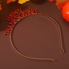 HEIDKRUEGER Thanksgiving Headband Rhinestone HAPPY THANKSGIVING Hairband for Women Thanksgiving Party Favors Gifts