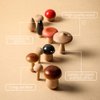 Promise Babe Wooden Mushroom Toys, Montessori Wooden Blocks Stacking Toys for Toddlers 11 Pcs, Miniature Mushroom Various Sizes Woodland Creative Craft Home Decor