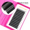 Lash Extensions 5D Eyelash Extensions W Lashes 0.07mm Thickness D Curl Lashes Mix 8-15mm Soft Lash Trays Pestañas Pelo a Pelo Natural Matte black False Eyelashes Individual Lashes(W-5D-0.07-D,8-15mm)