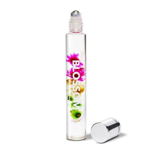 Blossom Roll on Rollerball Perfume Oil, Natural Ingredients, Essential Oils, Infused with Real Flowers, Made in USA, 0.20 fl. oz./5.9 ml, (Lemon, Bergamot, Violet, White Musk), Classic Cactus Flower