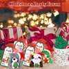 Wiwiqing 12 Set Christmas Classroom Gifts Set Christmas Mini Stuffed Animals Toys with Xmas Cards and Organza Bags for Students Christmas Party Favors Goodie Bag Filler Classroom Exchange Gift