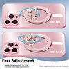 TACOMEGE Crystal Magnetic Phone Grip Holder, Ring Stand for Mag Safe Accessories, for iPhone 15/14/13/12 Plus/Pro Max/Pro/Mini(Rose Gold)