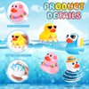 Honoson 48 Pcs Beach Rubber Duckies Mini Rubber Duck Bath Toys Float Funny Bathtub Squeaky Ducky for Pool Water Activity Christmas Holiday Classroom Birthday Party Favors(Colorful)