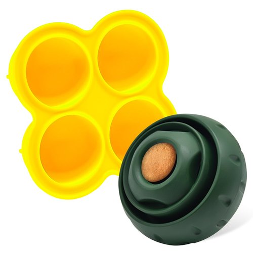 Dog Chew Toys Natural Rubber Fun to Chew, Chase and Fetch for Medium Dogs 25 lbs and Up, Keep Distracted, Slow Feeder, Teething Toy Ball, Anxiety Relief Boredom Reducer Corgi Labrador