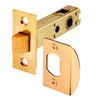 Prime-Line E 2281 Passage Door Latch, 9/32 In. and 1/4 In. Square Drive, Steel, Brass Finish (Single Pack)