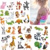 Temporary Tattoo for Kids, 62pcs Fake Tattoos Pattern, Waterproof Body Art Stickers, Cute Tattoo Decorations, Birthday Party Favor Supplies Decor for Boys Girls Children Toddler Teens 10 Sheets Animals